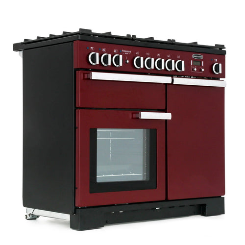 Rangemaster PDL100DFFCY/C - Cranberry Red Dual Fuel Range Cooker - 150L - A Rated