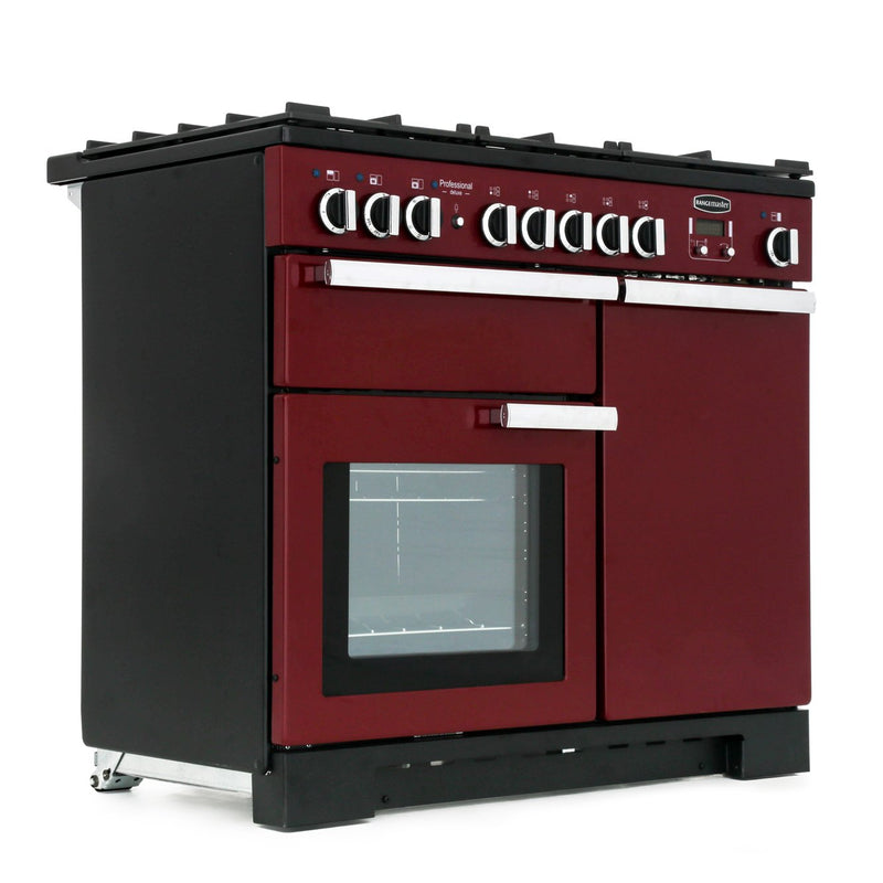 Rangemaster PDL100DFFCY/C - Cranberry Red Dual Fuel Range Cooker - 150L - A Rated