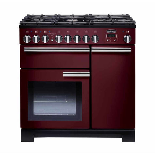 Rangemaster PDL90DFFCY/C - Red 90cm Dual Fuel Range Cooker - 140L - A Rated
