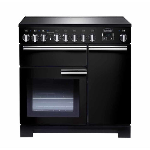 Rangemaster PDL90EIGB/C - Black/Chrome Range Cooker - 140L - A Rated