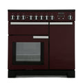 Rangemaster PDL90EICY/C - Cranberry/Chrome 90cm Range Cooker - Induction - A Rated