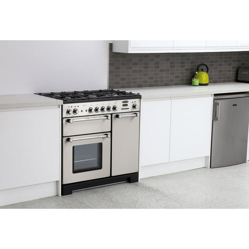 Rangemaster KCH90DFFSS/C - Stainless Steel Dual Fuel Range Cooker - 90cm - A Rated