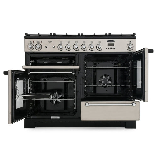 Rangemaster KCH110DFFSS/C - Stainless Steel 110cm Range Cooker - Dual Fuel - A Rated