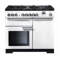 Rangemaster Professional Deluxe PDL100DFFWH/C - White/Chrome Range Cooker - 155L - A Rated