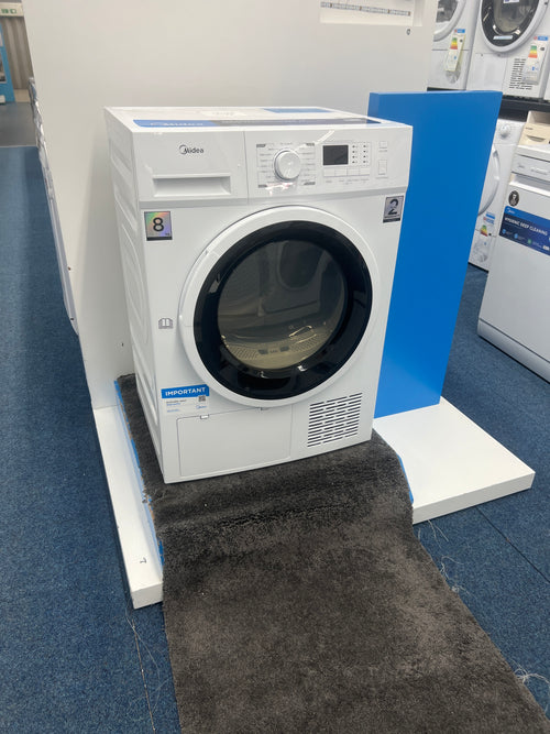 Midea MDG09EH80/1 - White 8KG Heat Pump Condenser Dryer - A++ energy - Unboxed