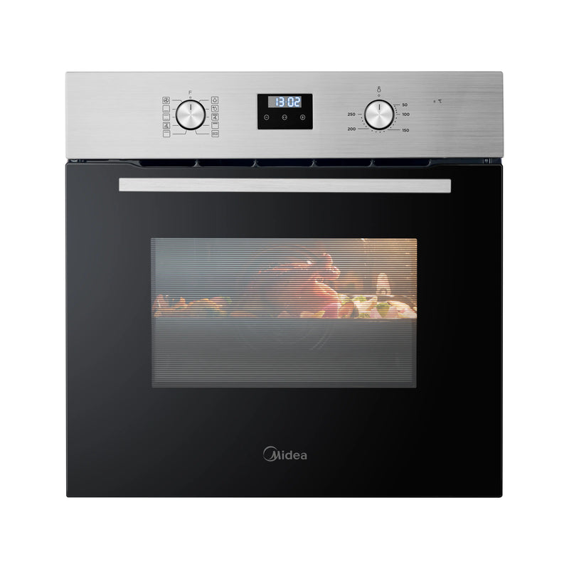 Midea MBO65M90D2-X - Stainless Steel 70L Built In Oven - Rotary Dials - A Energy Rating - Display