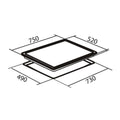 sia INDH75BL - Black 5 Zone Induction Hob - Display