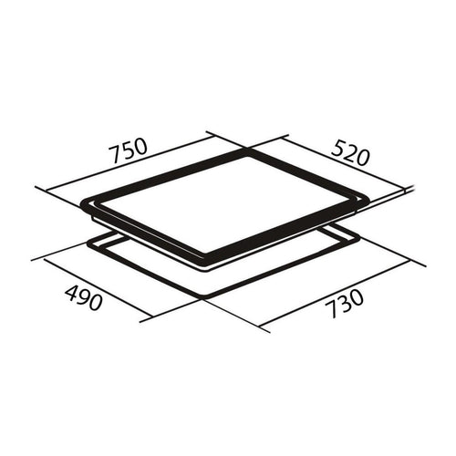 sia INDH75BL - Black 5 Zone Induction Hob - Display