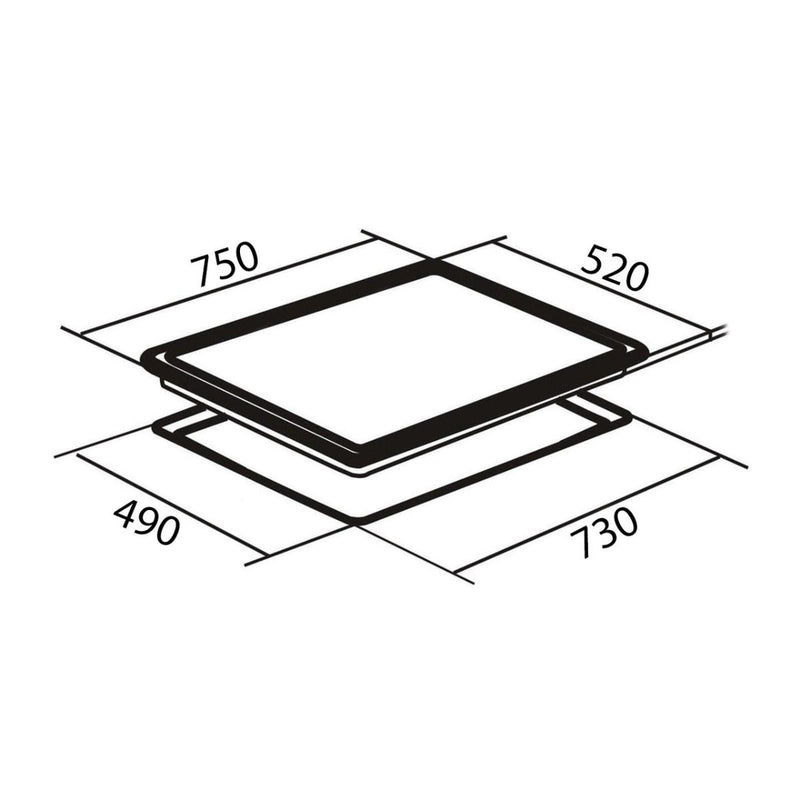 sia INDH75BL - Black 5 Zone Induction Hob - Display