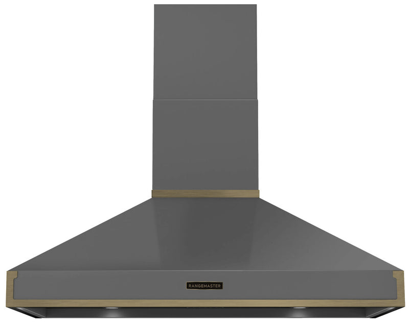 Rangemaster RPREHD110PSLT/AB1 110cm Prestige Cooker Hood - Slate with Antique Brass Trim