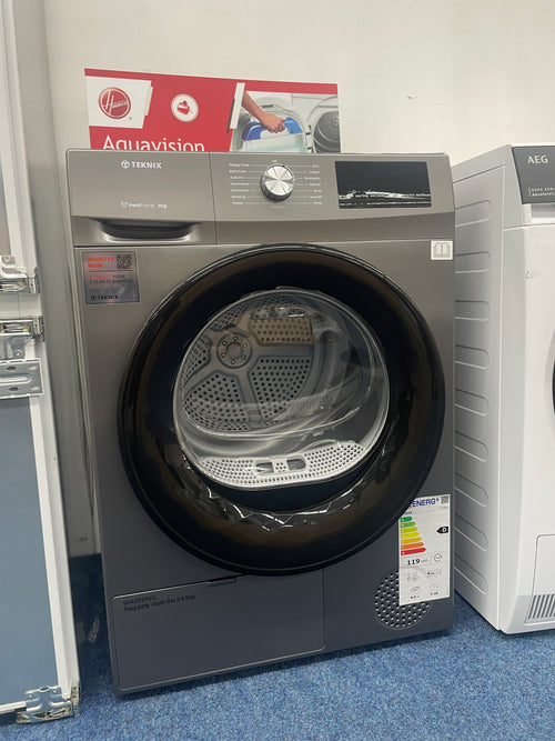 Teknix TKHP8HS - Titanium 8KG Heat Pump Tumble Dryer - E Energy - Display