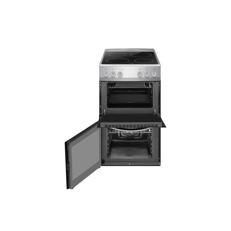 Amica AFC502SS 50Cm Ceramic Cooker Twin Cavity - Stainless Steel  - A/A energy