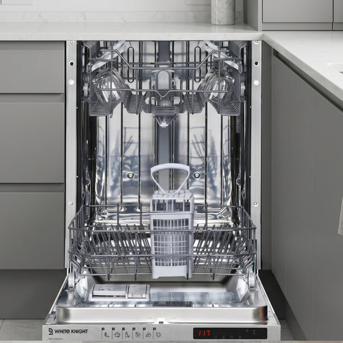 White Knight AT45BIDW  - White Slimline 45CM - 10 Place Settings - Integrated Dishwasher - E rated