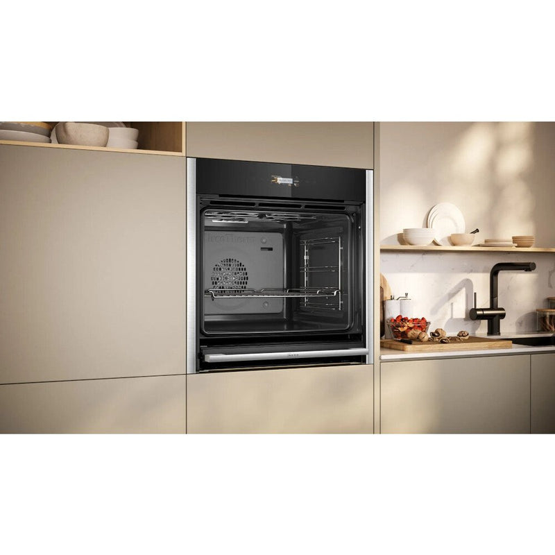 Neff N70 Slide and Hide B54CR31N0B - Stainless Steel Single Oven - 71L Capacity - A+ Energy Rating