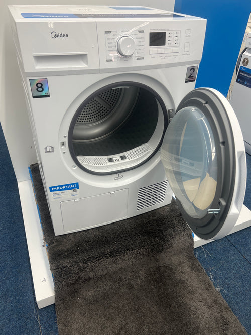 Midea MDG09EH80/1 - White 8KG Heat Pump Condenser Dryer - A++ energy - Unboxed