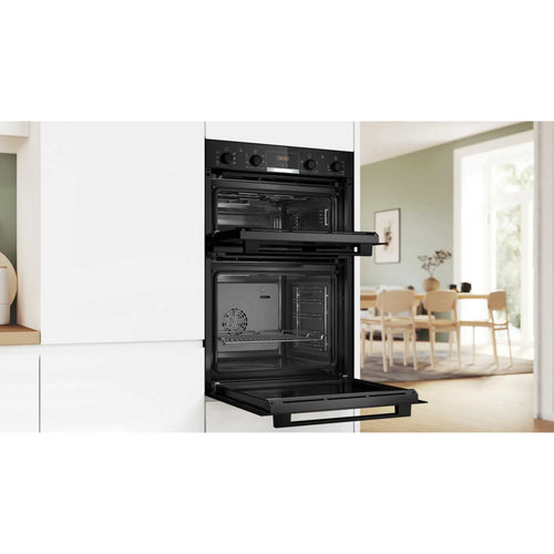 Bosch MBA533BB3B - Black Built-In Double Oven - 3D Hot Air - B Energy
