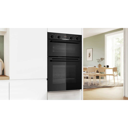 Bosch MBA533BB3B - Black Built-In Double Oven - 3D Hot Air - B Energy
