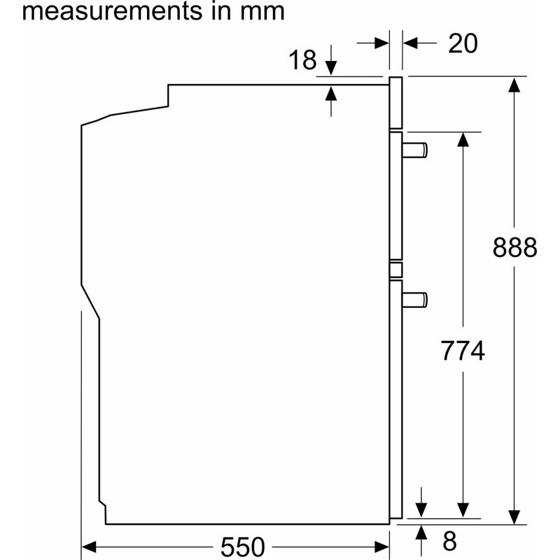Bosch MBA533BB3B - Black Built-In Double Oven - 3D Hot Air - B Energy