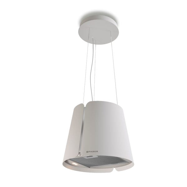 Faber Beat - White Matt Island Extractor - 45cm - A Energy