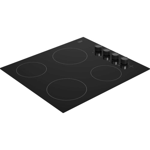 Beko HIC64102 - Black 4 Zone 60cm Ceramic Hob - Built-in