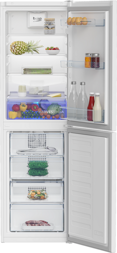 Beko CNG4582VW - White Freestanding Frost Free Fridge Freezer - 168L/102L - E Energy
