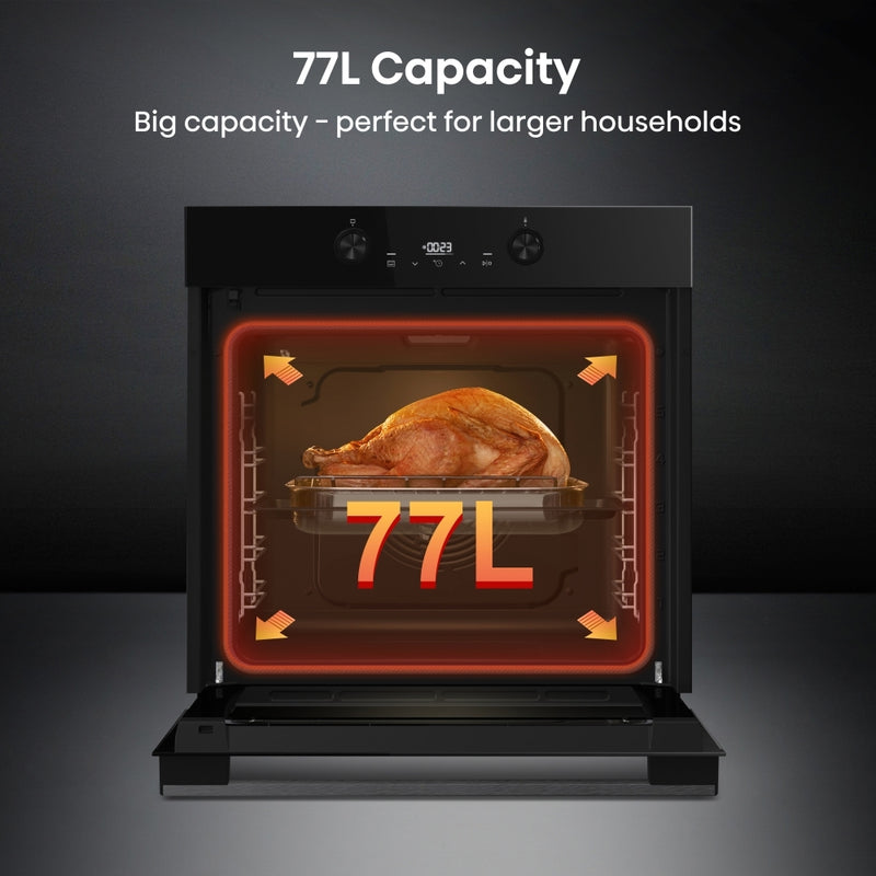 Hisense BI64221PDBG - Black Built-In Single Oven - 77L - A+ Energy