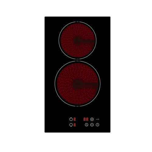 Teknix BITK230CHT - Black 30cm Ceramic Hob - 2 Zones - Touch Control