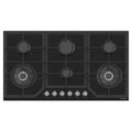 Teknix BITK290GH6B - Black Glass 6 Burner Gas Hob - 90cm