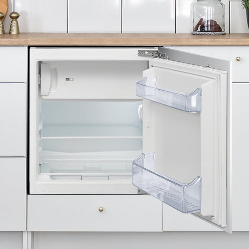Statesman BIUCIB060 - White 97L Integrated Under Counter Fridge with Icebox - D Energy