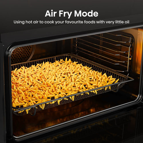 Hisense BUD714221CDBG - Black Double Oven - 92L Total Capacity - A Energy Rated