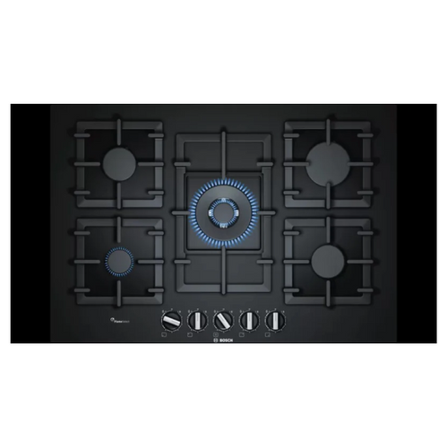 Bosch PPQ7A6B90 - Black 5 Zone Gas Hob