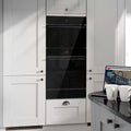 Caple C2403BG - Black Glass 67L Single Oven - Pyrolytic Self-Cleaning - A Energy Rating
