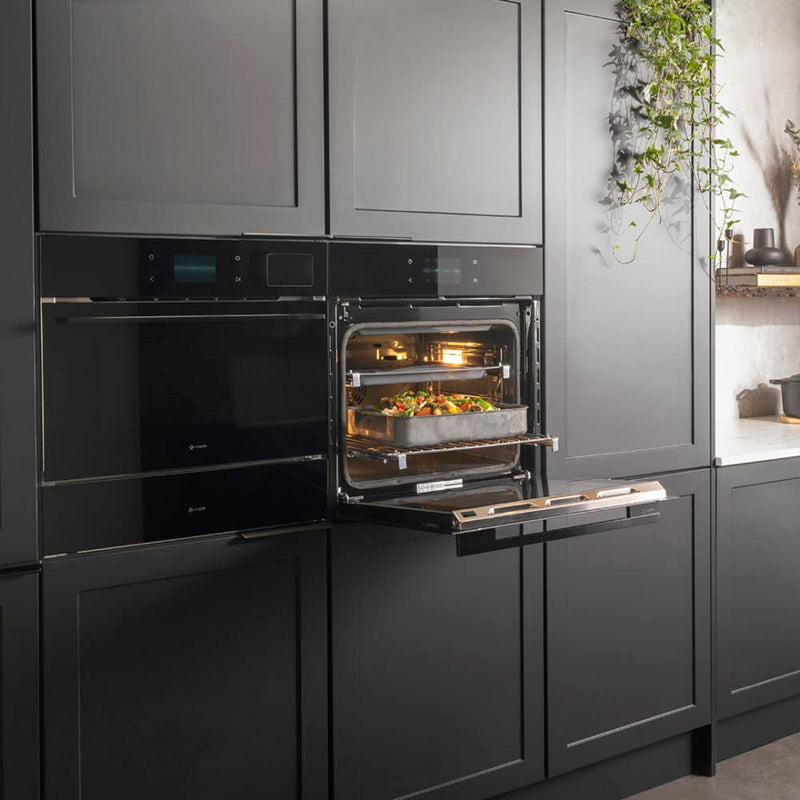 Caple C2601BG - Black Glass 67 Litre Single Oven - Pyrolytic Self-Cleaning - A Energy Rating