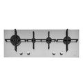 Caple C7011G - Stainless Steel 100cm 4 Burner Gas Hob - 1.2mm Edge - LPG Jets Included