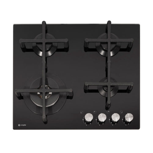 Caple C7561G - Black 4 Burner Gas Hob - 4kW Triple Ring Burner