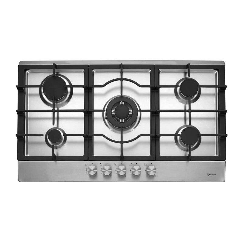 Caple C775G 86cm 5 Burner Gas Hob - Stainless Steel Hobs - 5 Burners - Energy Rating Unknown