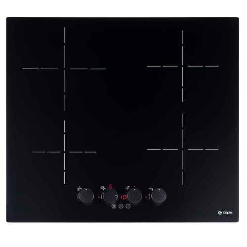 Caple C8400i - Black 59cm Induction Hob - 4 Zones - Dial Control