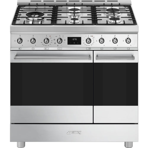 Smeg C92GMX2 - Stainless Steel 90cm Dual Fuel Range Cooker - Induction - A Energy Rating