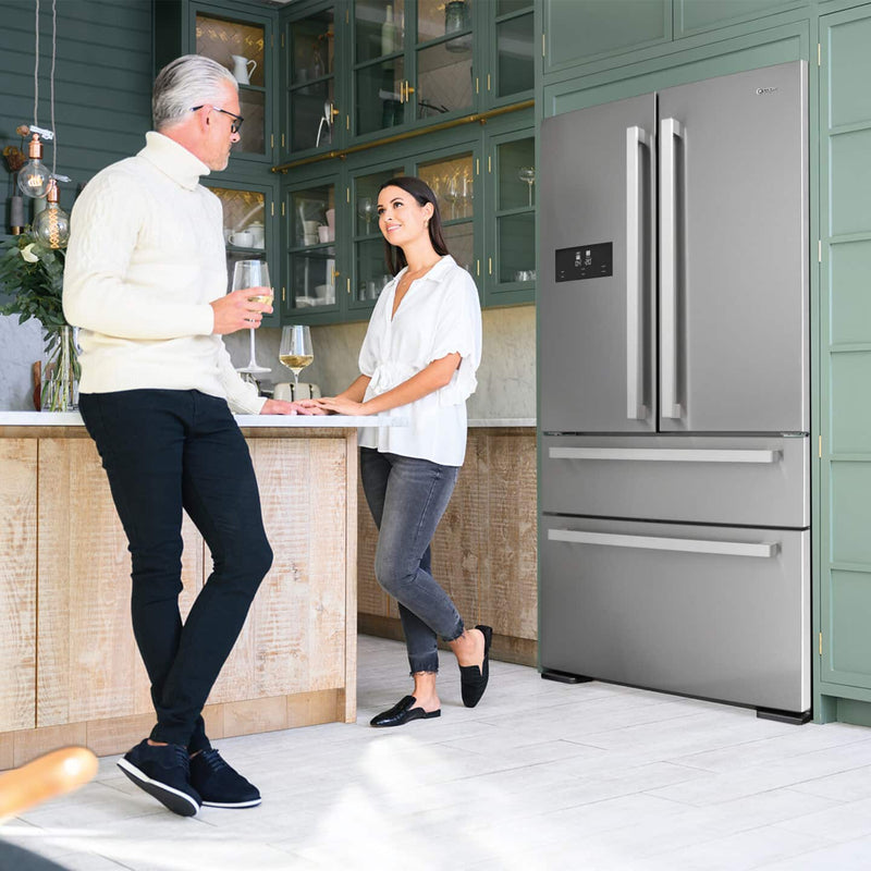 Caple CAFF43 - Stainless Steel American Fridge Freezer - 398L/211L - F Energy