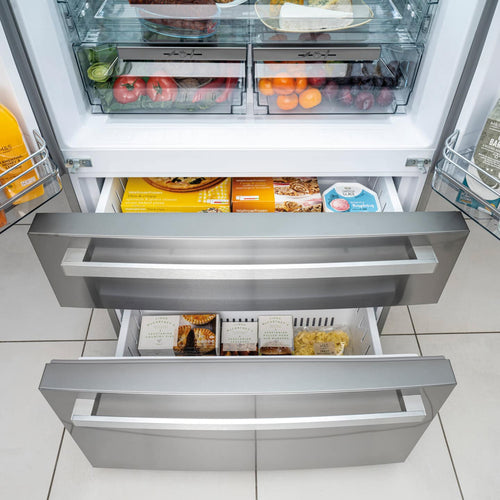 Caple CAFF43 - Stainless Steel American Fridge Freezer - 398L/211L - F Energy