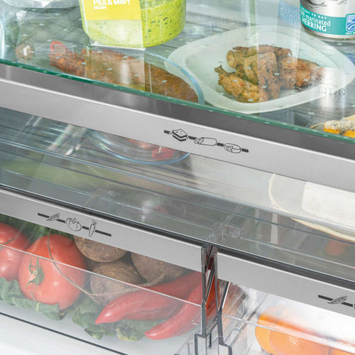 Caple CAFF43 - Stainless Steel American Fridge Freezer - 398L/211L - F Energy