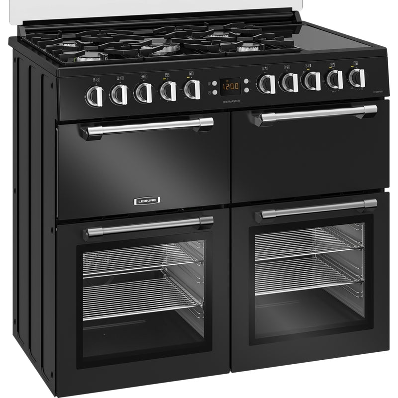 Leisure CC100F521K - Black Range Cooker - 100 cm - Dual Fuel - A Energy Rating