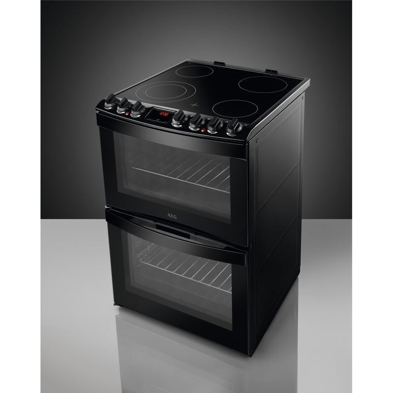 AEG CCB6741ACB - Black Ceramic Electric Cooker - Double Oven - 73/39L - A Energy