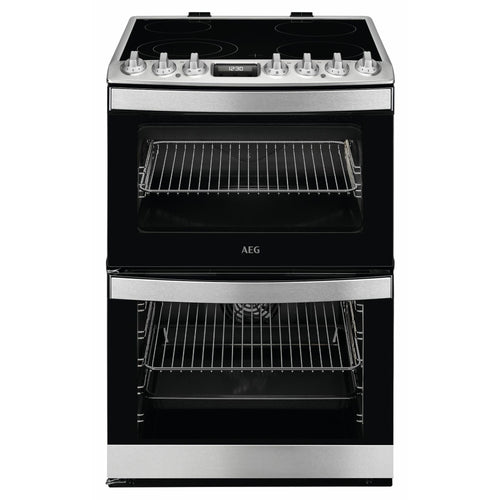 AEG CCB6741ACM - Stainless Steel Ceramic Electric Cooker with Double Oven - 73/39L - A Energy Rating