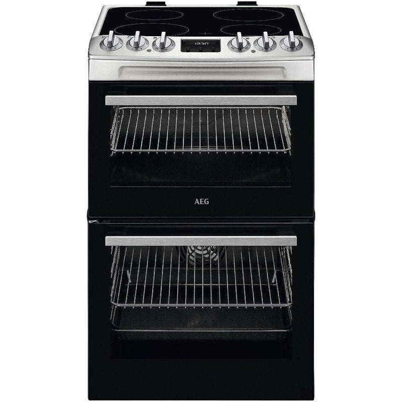 AEG CCX1530ACM - Stainless Steel Ceramic Electric Cooker with Double Oven - 77/39L - A energy