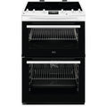 AEG CCX6540ACW - White Ceramic Electric Double Oven Cooker - 77/39L Capacity - A Energy Rating