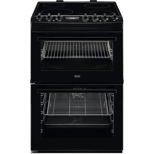 AEG CCX6740ACB - Black Ceramic Electric Cooker - Double Oven - 73/39 Liters - A energy rating