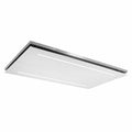 Caple PLASCE1122WH 110cm White Glass & Stainless Steel Plasma Ceiling Cooker Hood