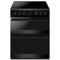 CDA CFC6100MB - Matte Black 60cm Freestanding Cooker - 43/67L Capacity - A/A Energy Rating