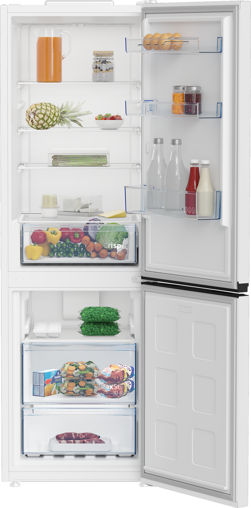 Beko CFG4686 - White Fridge Freezer - 325L - E Energy Rating